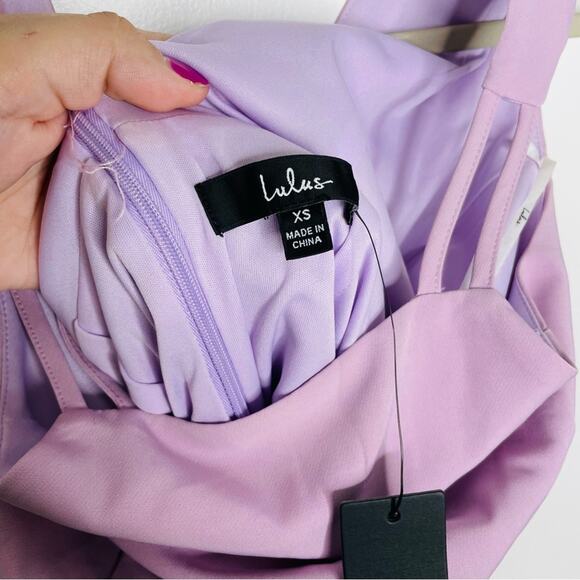 LULUS Love and Chic Lavender Sleeveless Bodycon Mini Dress Size XS NWT - Picture 6 of 7